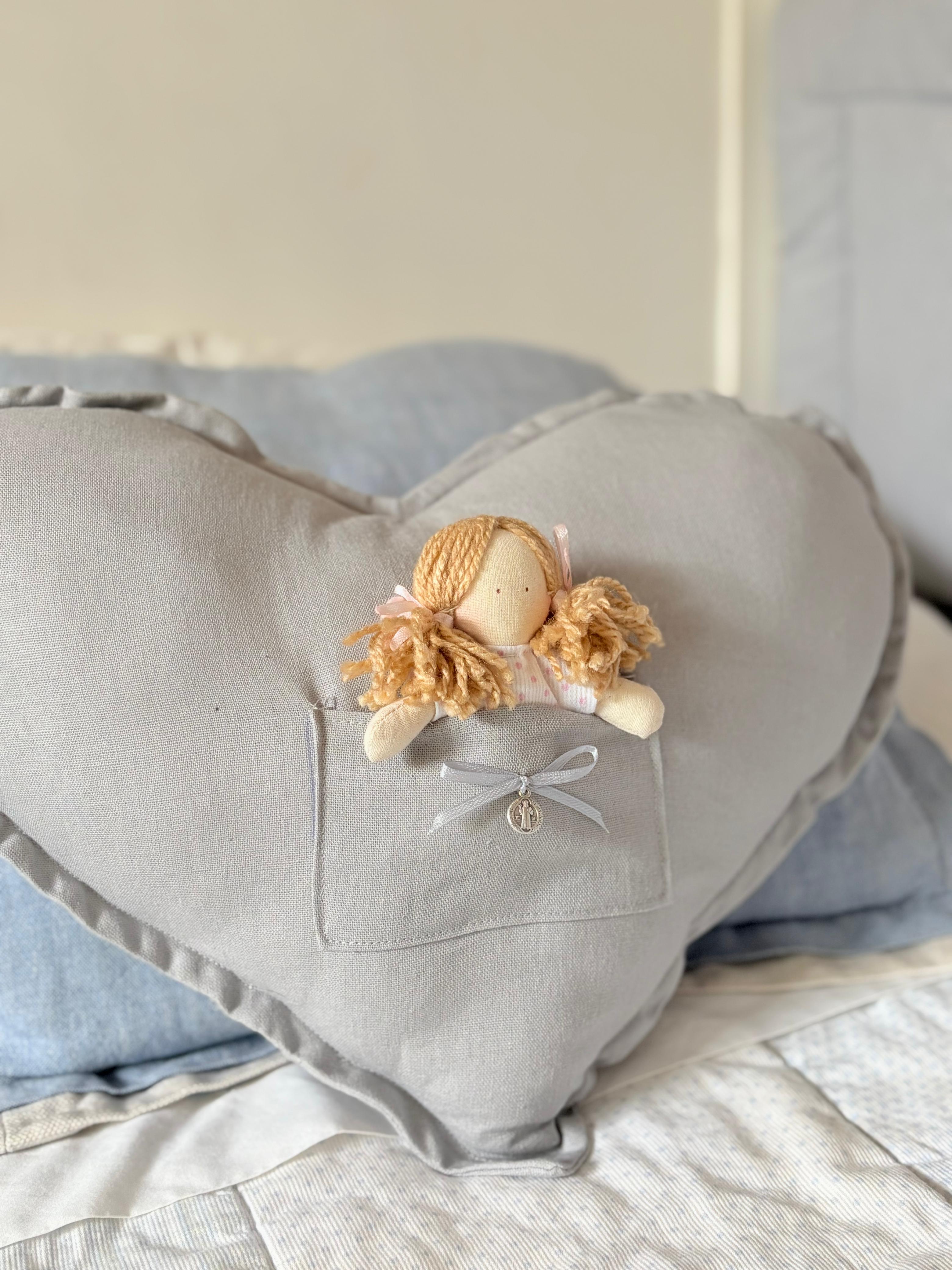 Cojín Corazón Ángel