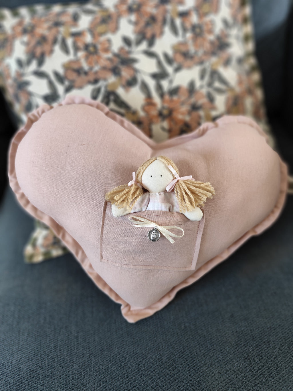 Cojín Corazón Ángel